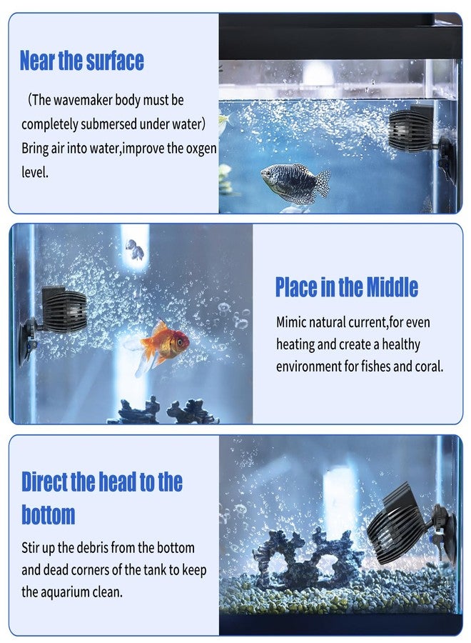 AQUANEAT Circulation Pump, 480 GPH Aquarium Wave Maker, Fish Tank Powerhead Submersible Water Pump with Suction Cup - Image 3